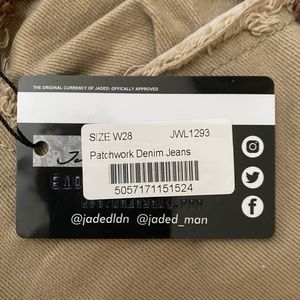 Brown Patchwork Denim Boyfriend Jeans- Size 28